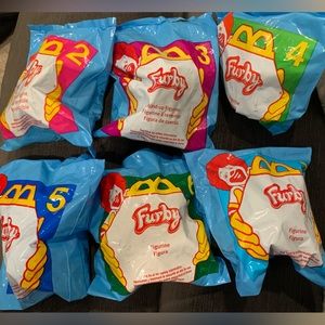 Brand New Lot of 6 Sealed McDonald’s Furby Happy Meal Toys Lot 1998